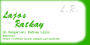 lajos ratkay business card